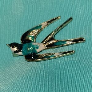TREE SWALLOW COLORFUL BROOCH